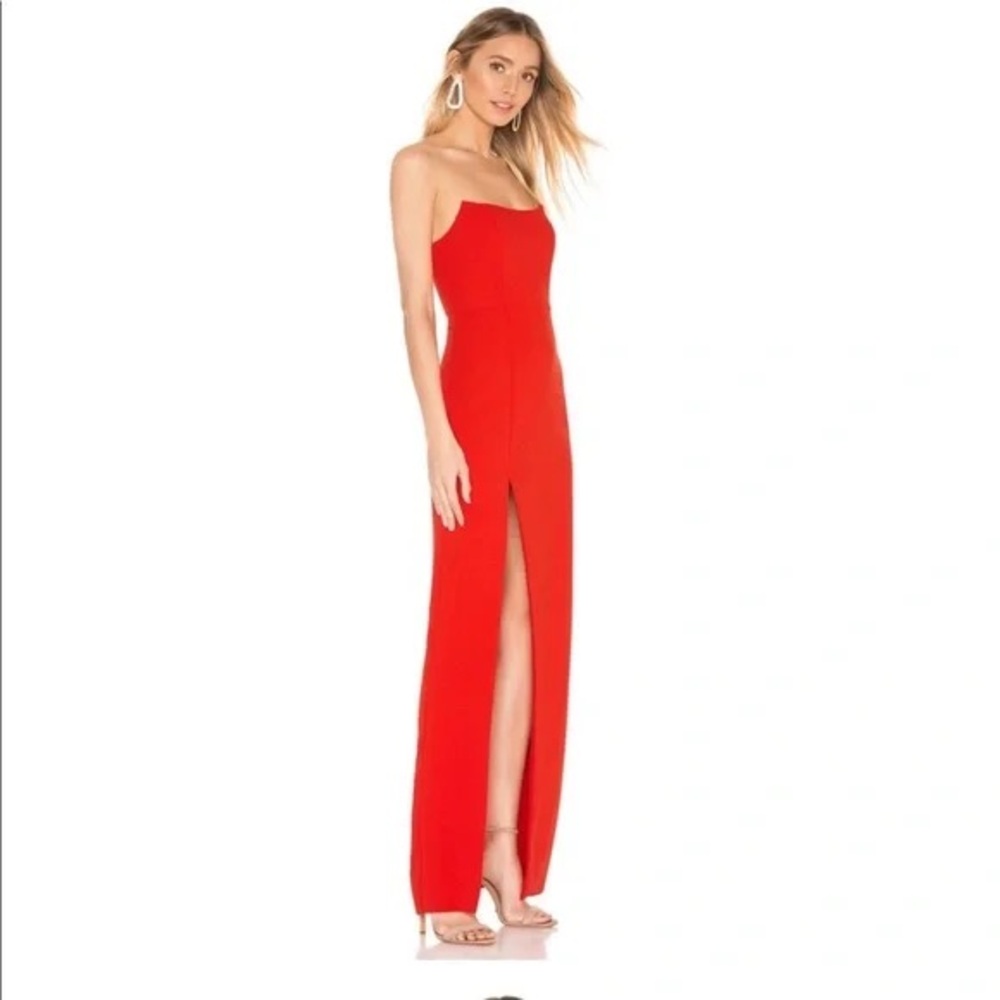 Lovers + Friends Winston Red Strapless Gown